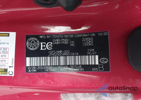 2021 Lexus Rc 350 z USA, uszkodzony, nr VIN JTHSZ5DC4M5010618